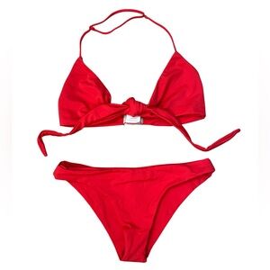 Karma Koma x Aanoukis Sexy Red Hot Bikini Womens Medium Spring Break Beach NWOT